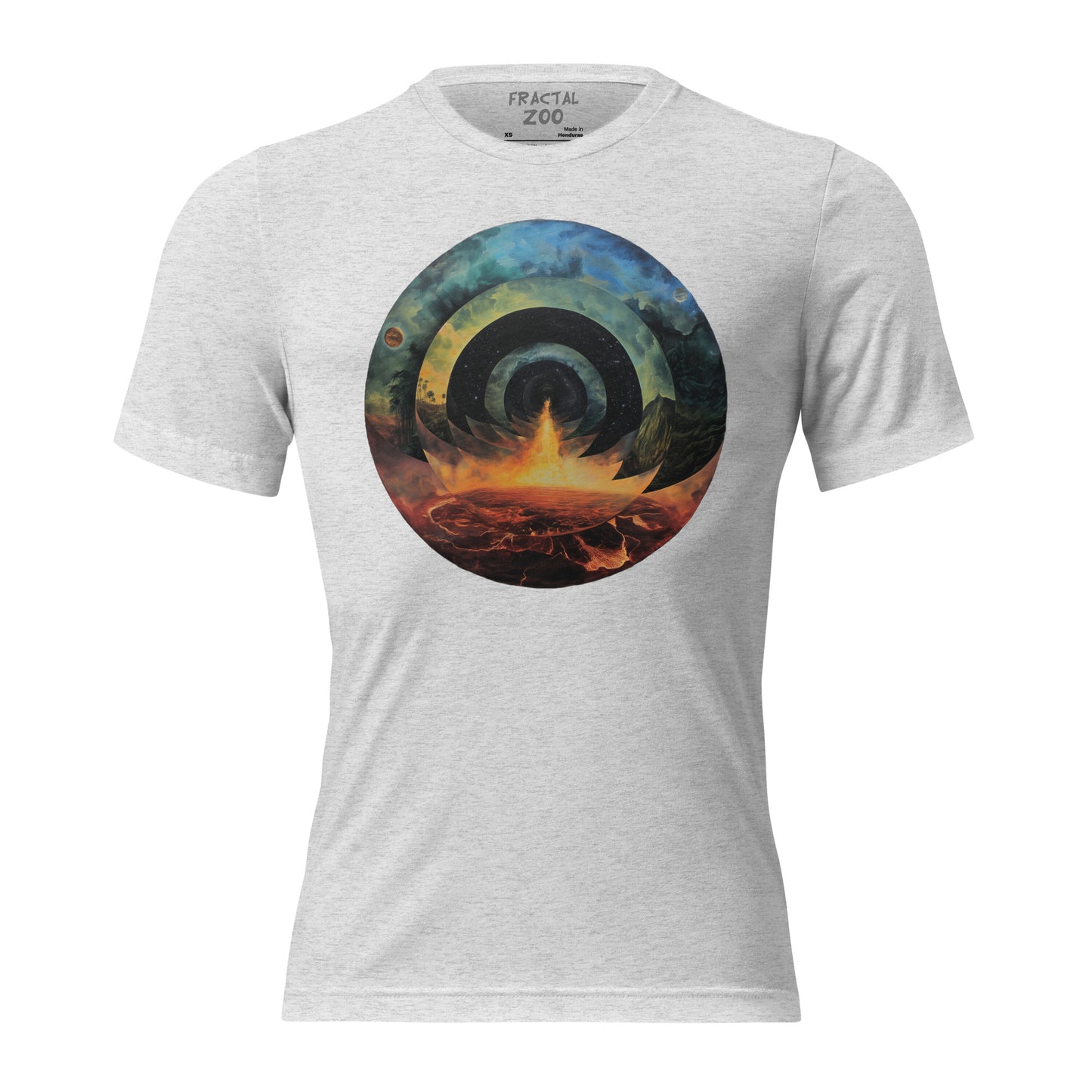 Elemental Aura - Concentric Rings T-Shirt for Nature Enthusiasts