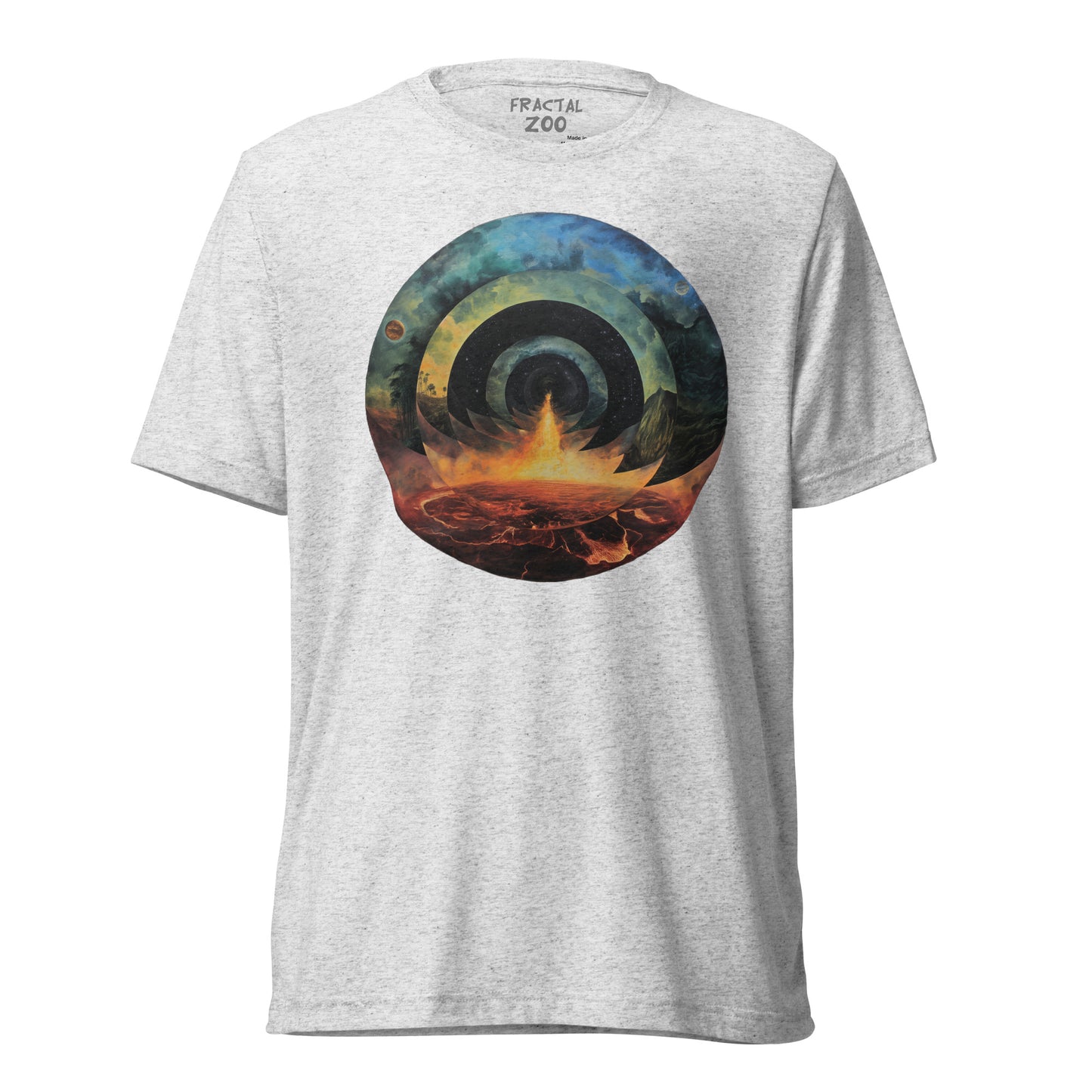 Elemental Aura - Concentric Rings T-Shirt for Nature Enthusiasts