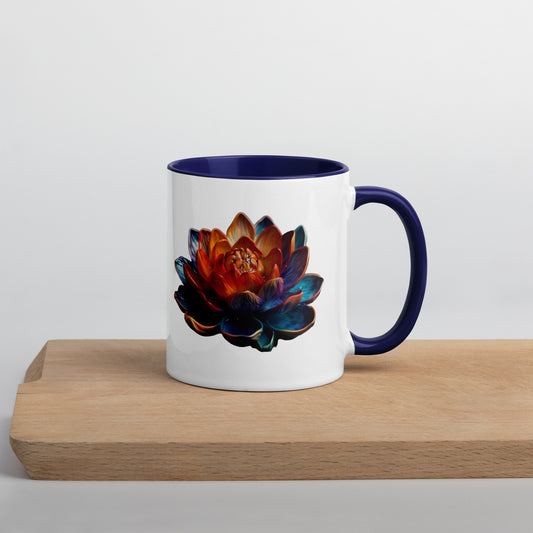 Lotus Flowers Mug with Color Inside | Add a Splash of Joy to Your Coffee or Tea Time